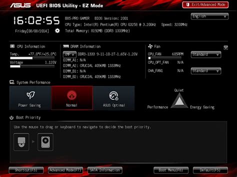 asus uefi bios test report